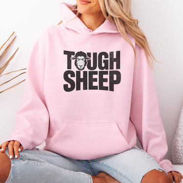 Tough Sheep (Adult Hoodie) - Light Pink